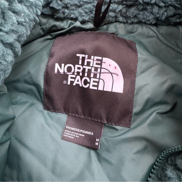 New The North Face Nuptse Sherpa Jacket Puffer High Pile Fleece Green - Picture 10 of 15